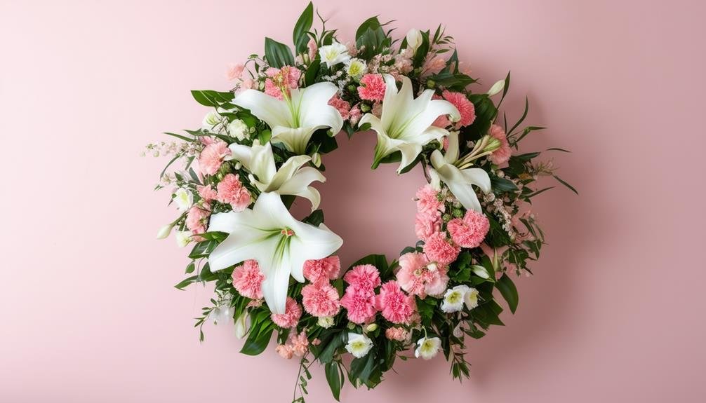 affordable wreaths with flowers