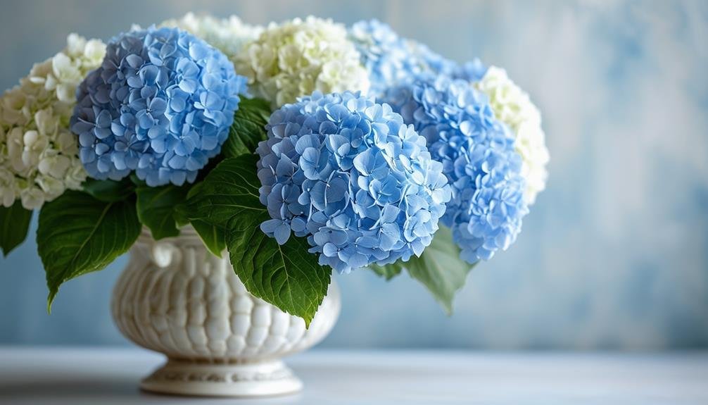 beautiful blue blooming bushes