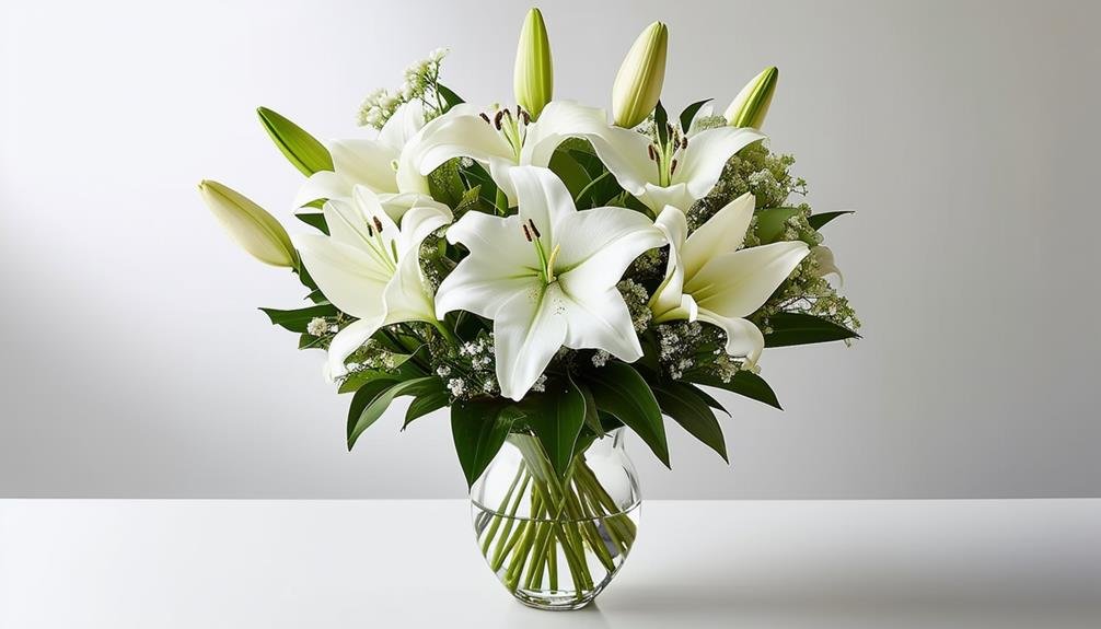 elegant lilies in bloom