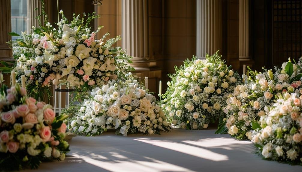 funeral flower arrangement variety